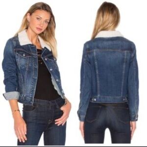 AG ADRIANO GOLDSCHMIED Lamb Shearling Jean Jacket